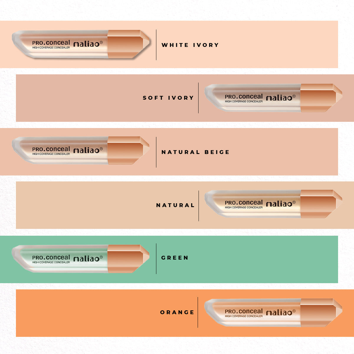 Maliao Pro Conceal Makeup | Full Coverage Waterproof Concealer Face